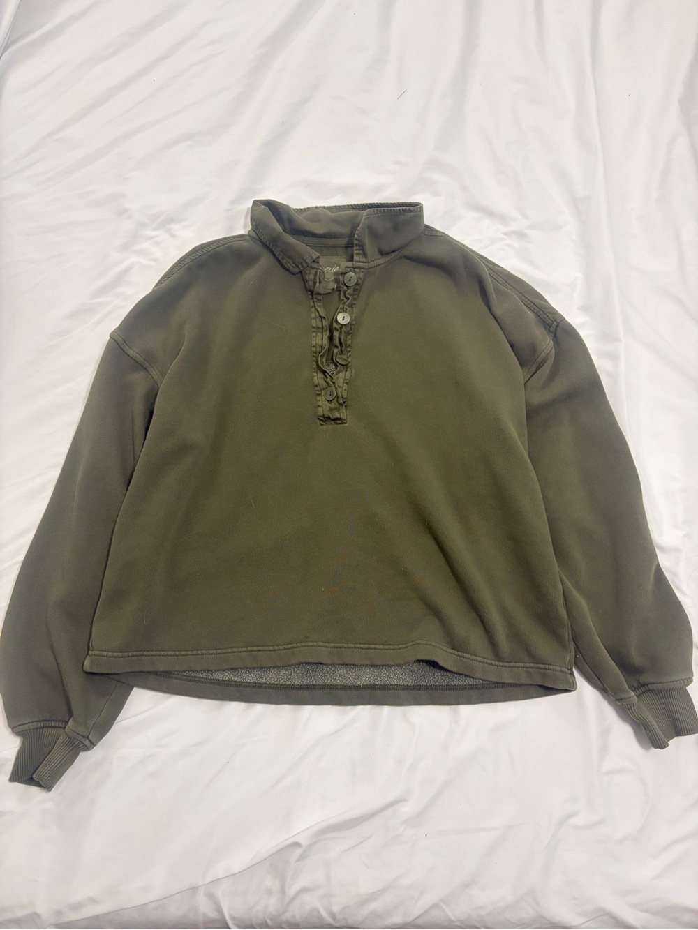 Aerie First Class Sweatshirt Military Green S